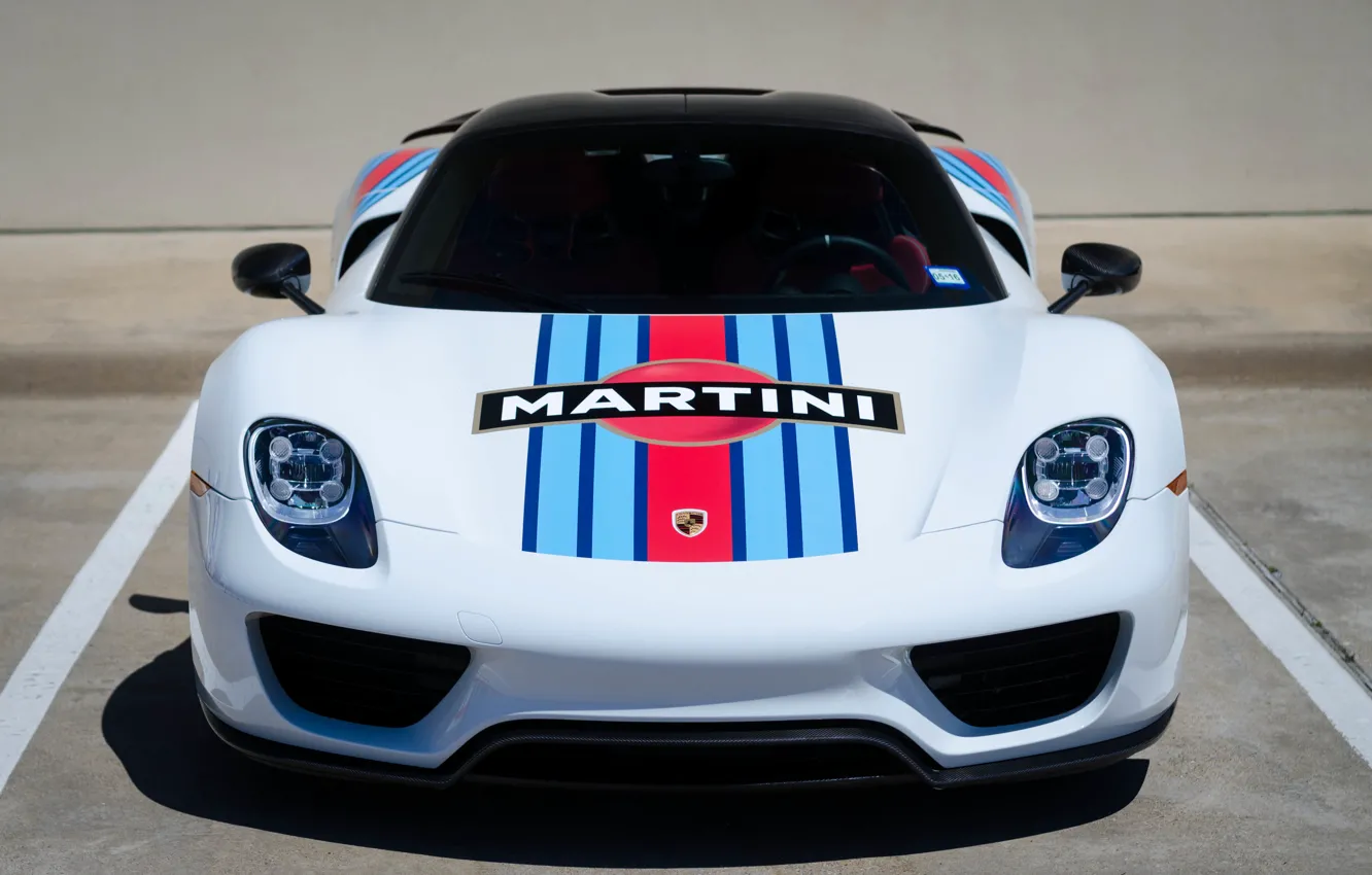 Photo wallpaper Porsche, Front, Spyder, 918, View, Martini