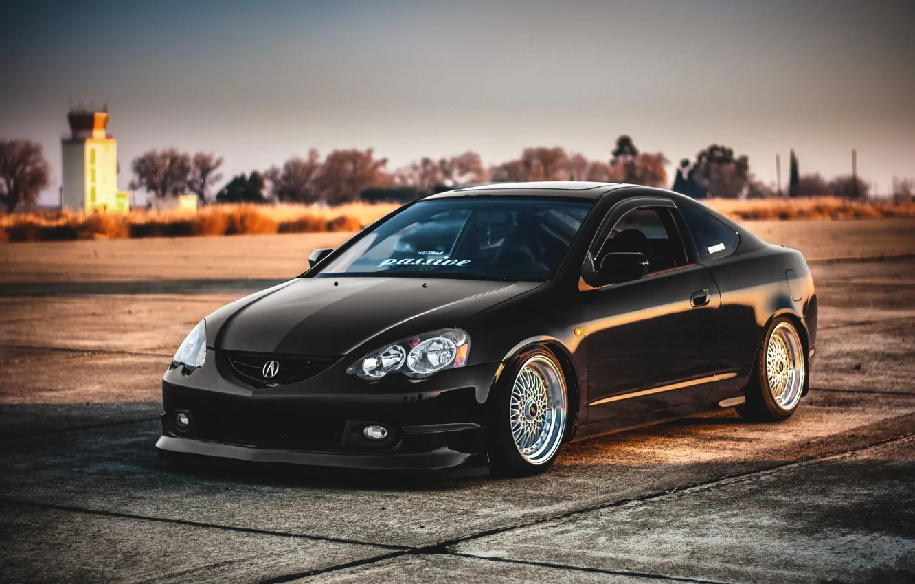 Photo wallpaper black, black, Acura, Acura, RSX