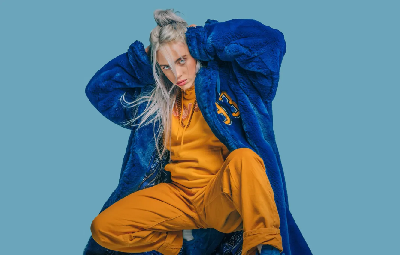 Photo wallpaper blonde, coat, singer, singer, Billie Eilish, Billy Iles