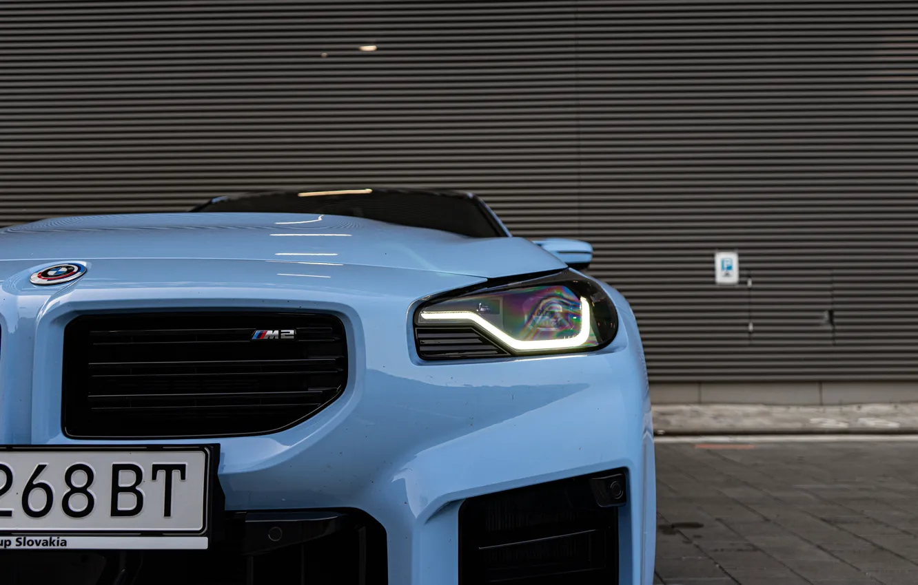 Photo wallpaper BMW, headlights, M2, G87, 🤢, BMW M2 AT