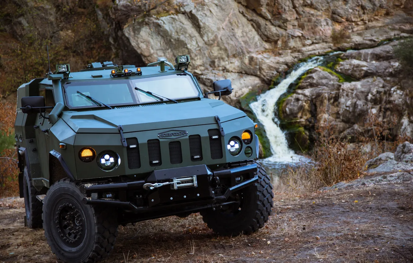 Photo wallpaper machine, background, waterfall, Ford, F550