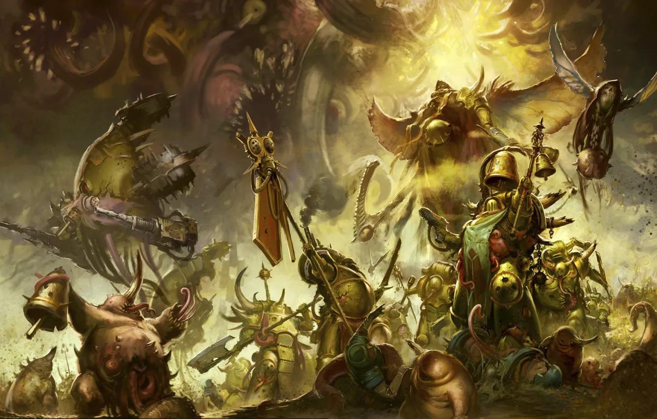 Photo wallpaper chaos, Death, demons, Warhammer 40 000, Death Guard, plague, Nurgle, primarch