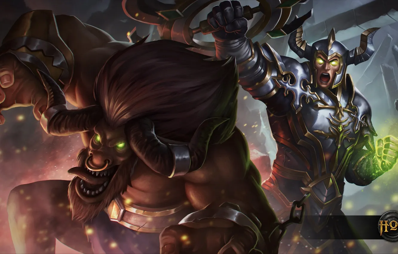 Photo wallpaper armor, warrior, helmet, hon, the Minotaur, Heroes of Newerth, Minos, King Minos Puppetmaster