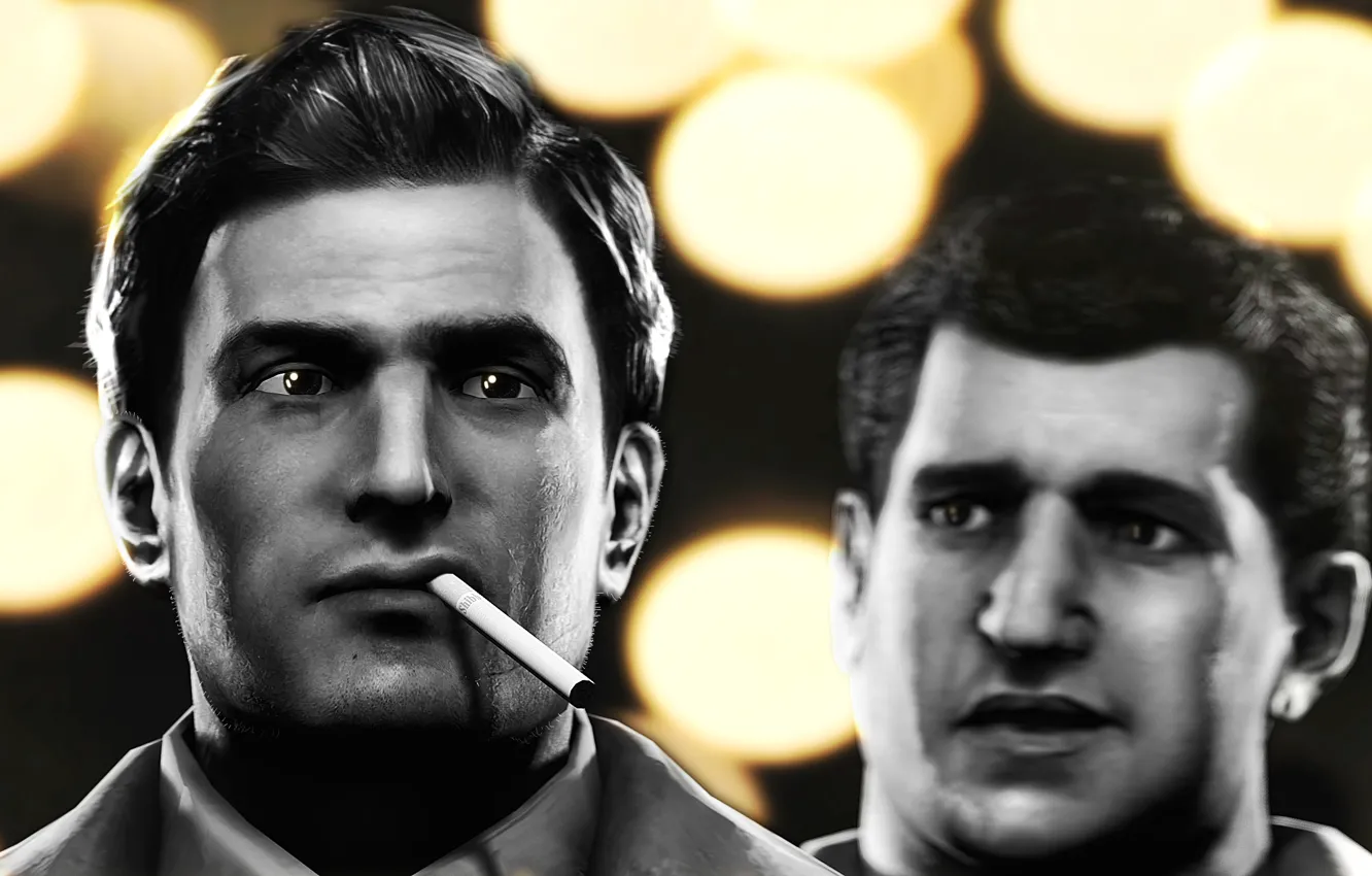 Photo wallpaper Mafia 2, Vito Scaletta, Joe Barbaro, black