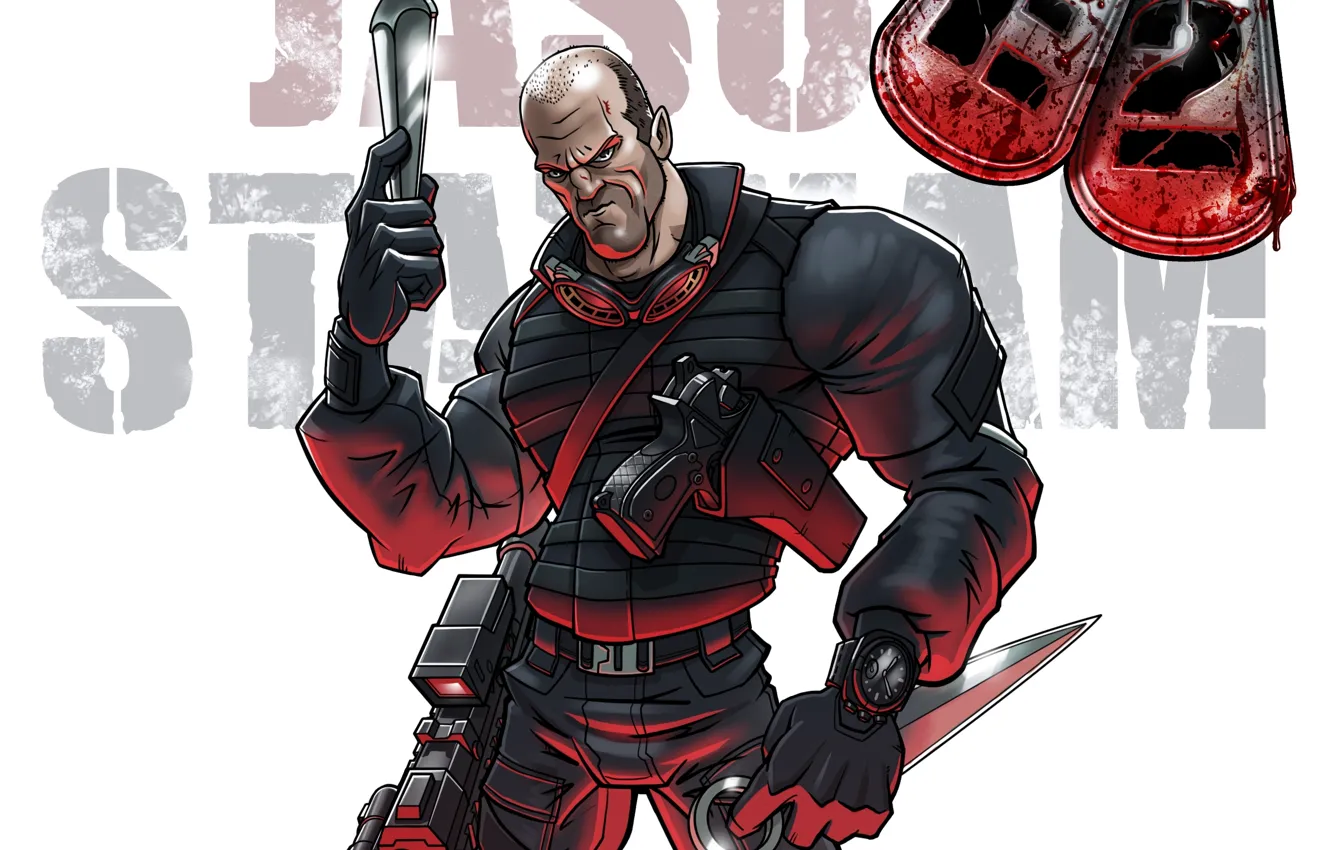 Photo wallpaper actor, Jason Statham, Jason Statham, The Expendables 2, The expendables 2, Lee Christmas