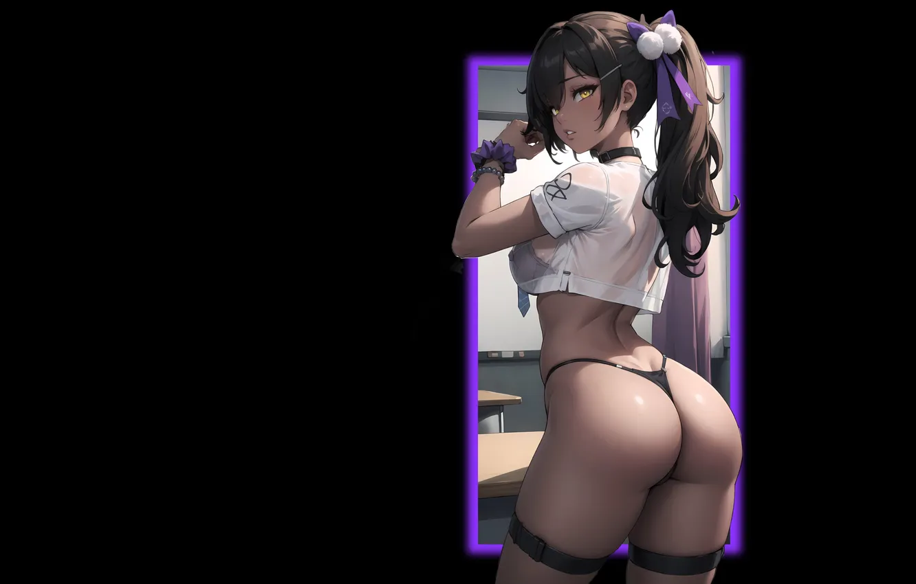 Photo wallpaper girl, hot, sexy, ass, panties, boobs, sexy girl, anime