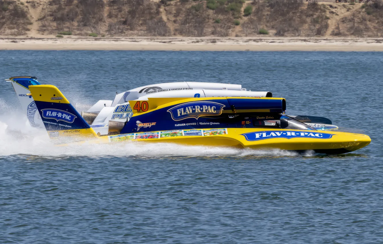 Photo wallpaper race, boat, speed
