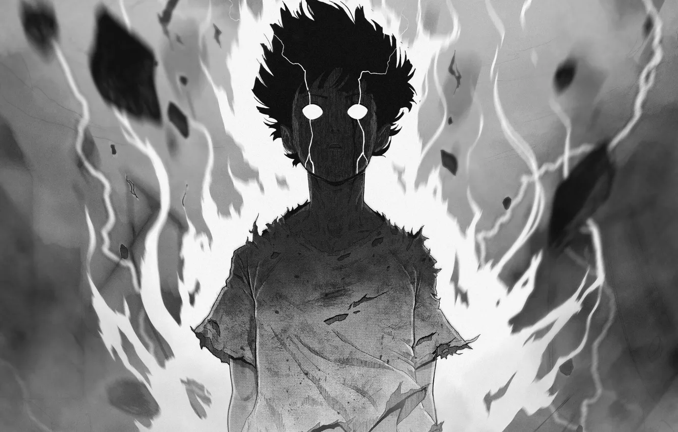 Photo wallpaper power, guy, manga, Mob Psycho 100, Kageyama Shigeo, Mob psycho 100