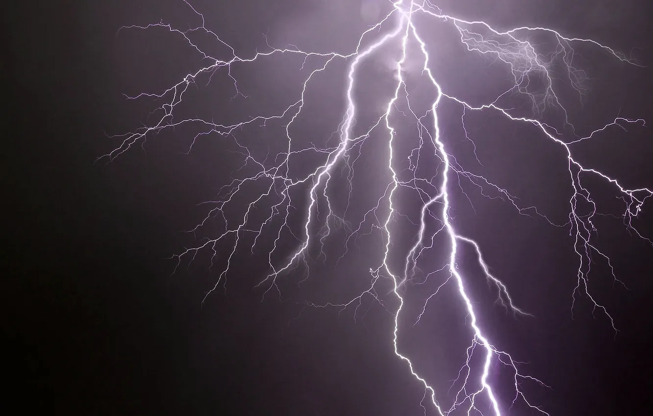 Photo wallpaper the storm, lightning, lightning discharge