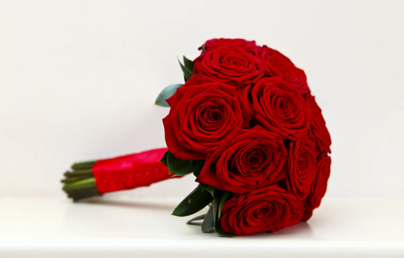 Photo wallpaper flowers, roses, bouquet