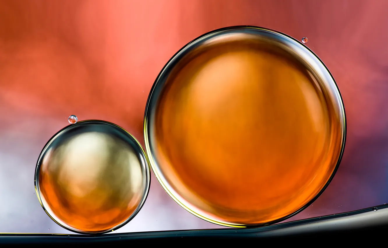 Photo wallpaper light, bubbles, bubbles, color, small, large