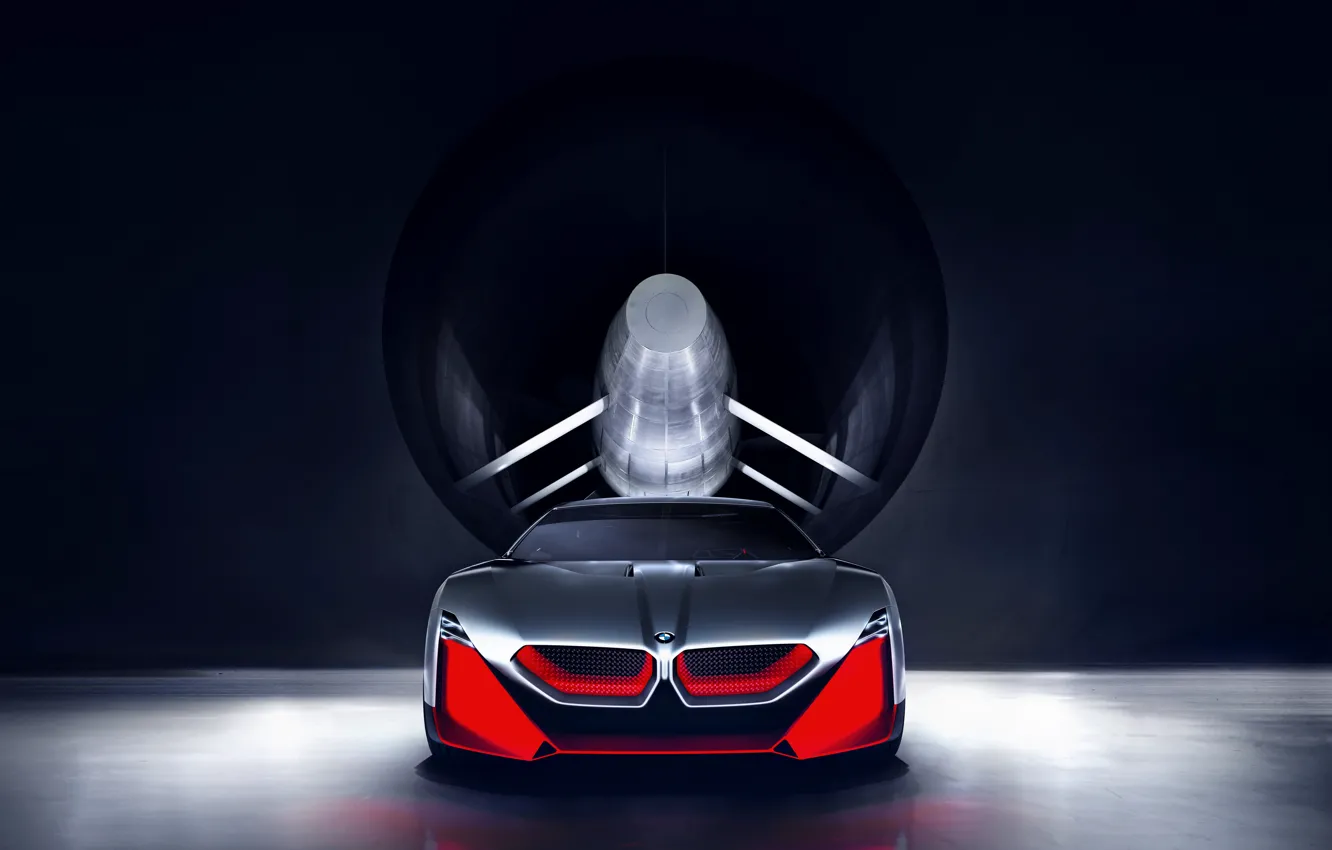 Photo wallpaper background, coupe, BMW, front view, 2019, Vision M NEXT Concept