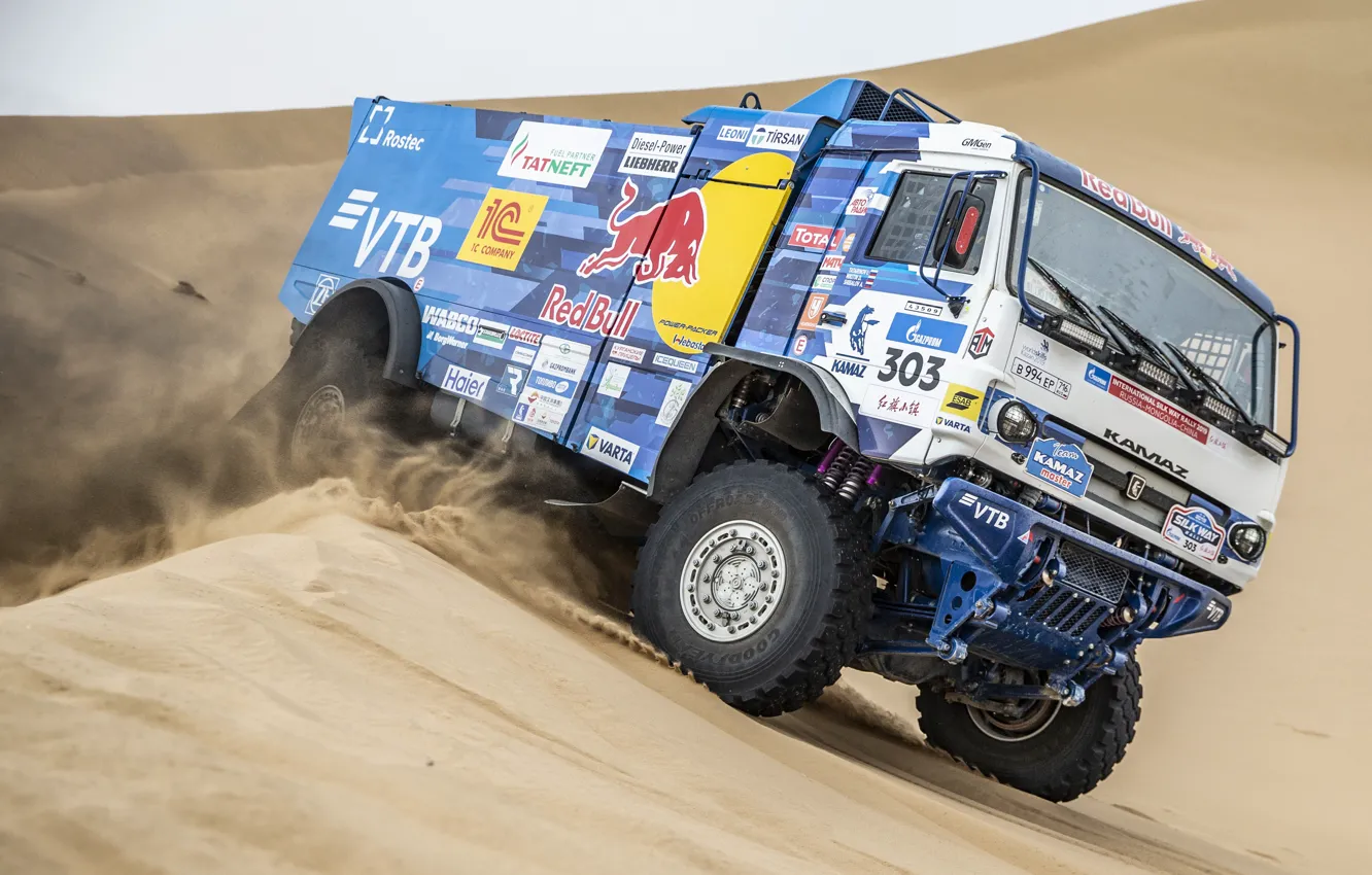 Photo wallpaper Sand, Auto, Sport, Machine, Speed, Truck, Race, Russia
