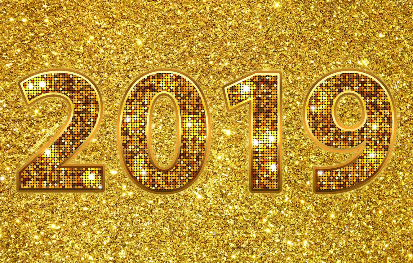 Photo wallpaper New year, new year, 2019