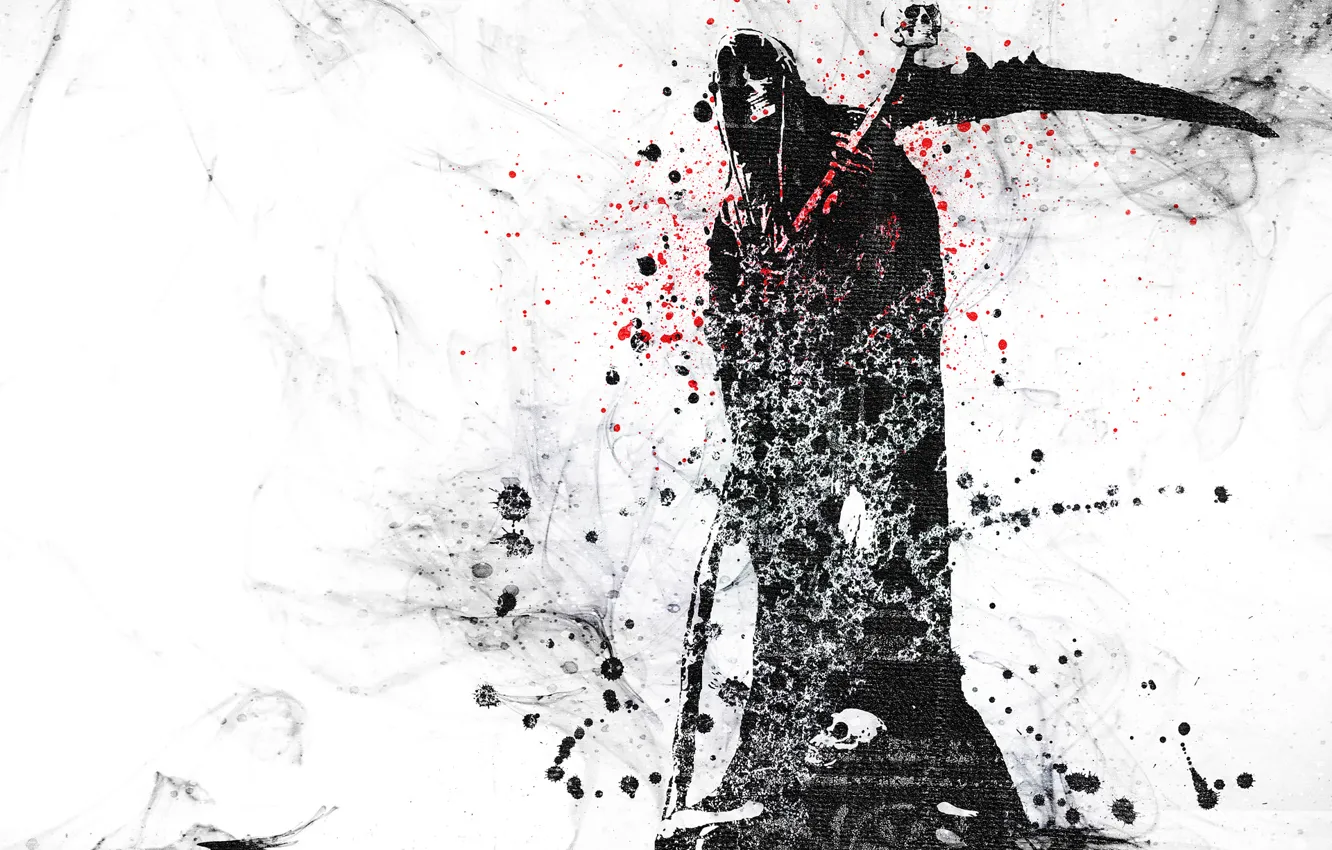 Photo wallpaper death, vector, skull, vector, wallpaper, sake, grunge, grunge