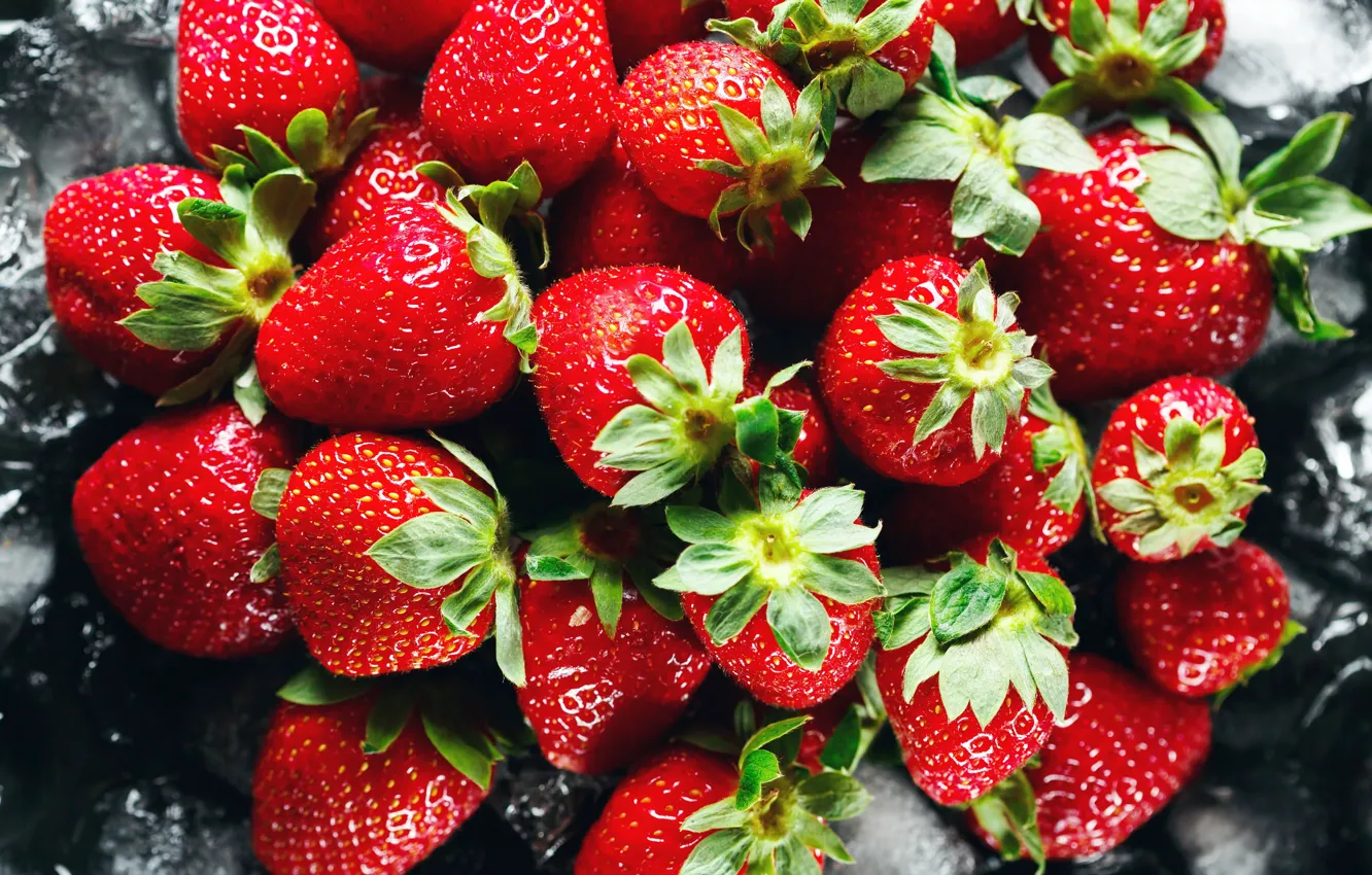 Photo wallpaper red, berries, strawberry, fresh, ripe, strawberry, berries
