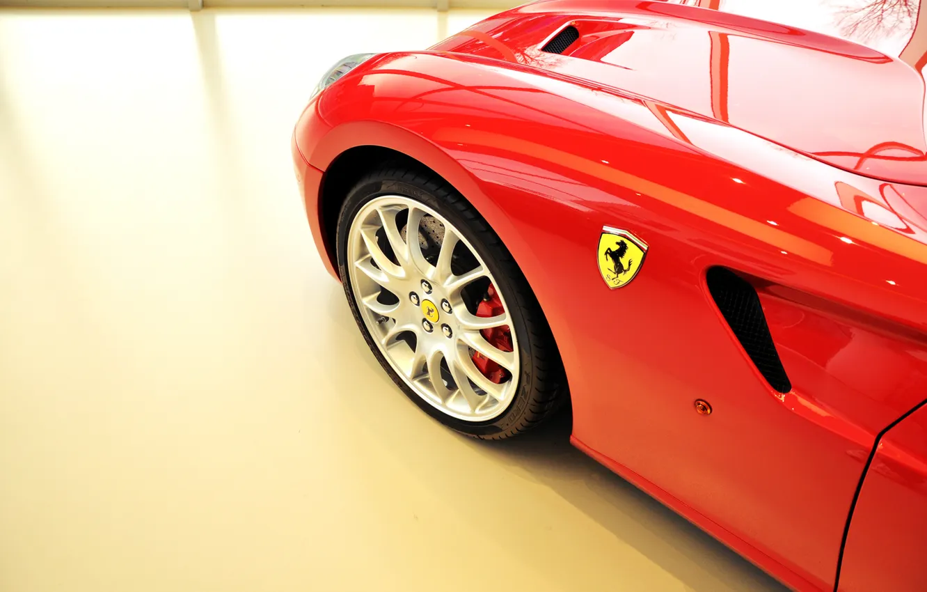 Photo wallpaper auto, red, wheel, supercar, Ferrari, drives, Ferrari 599