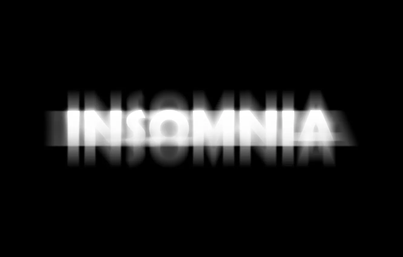 Photo wallpaper white, black, Insomnia