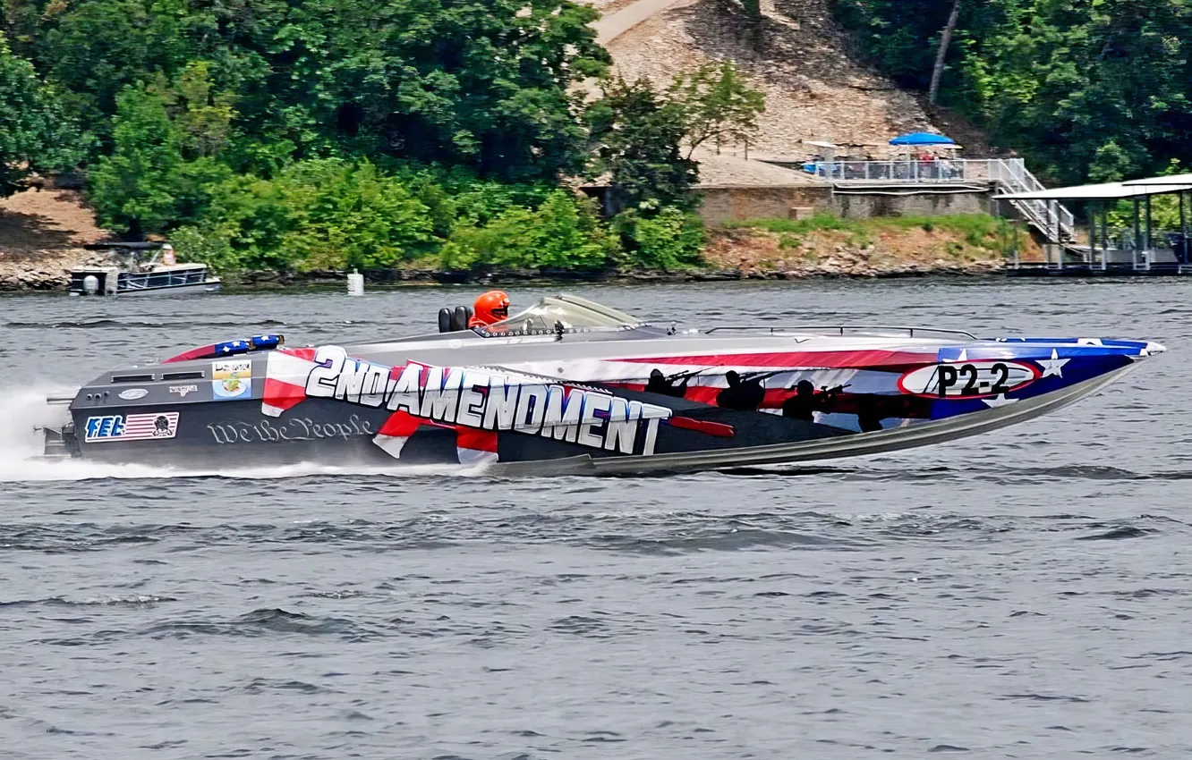 Photo wallpaper race, boat, speed