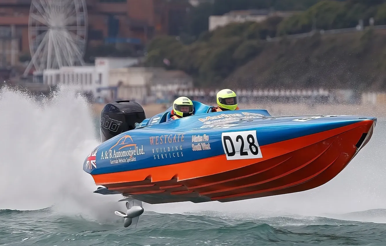 Photo wallpaper race, boat, speed