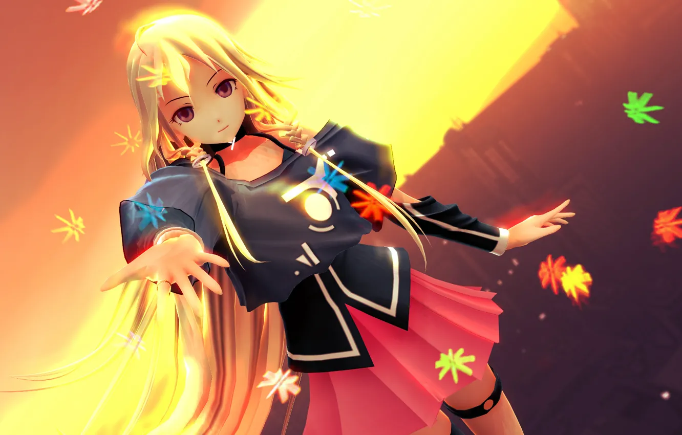 Photo wallpaper girl, sunset, the city, hand, home, art, Vocaloid, miiikusechiro1804