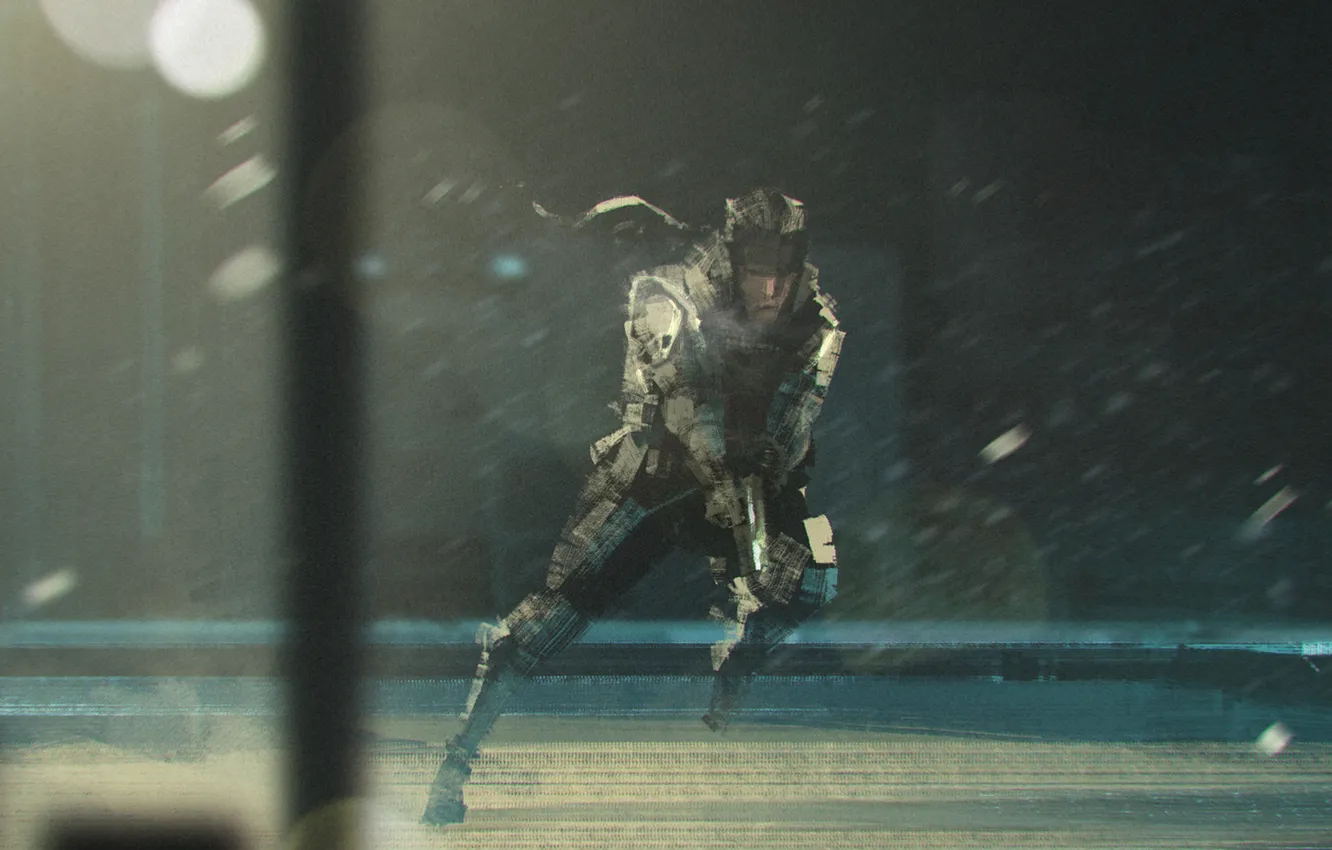 Photo wallpaper snow, the wind, base, agent, metal gear solid, spy, solid snake, shadow moses