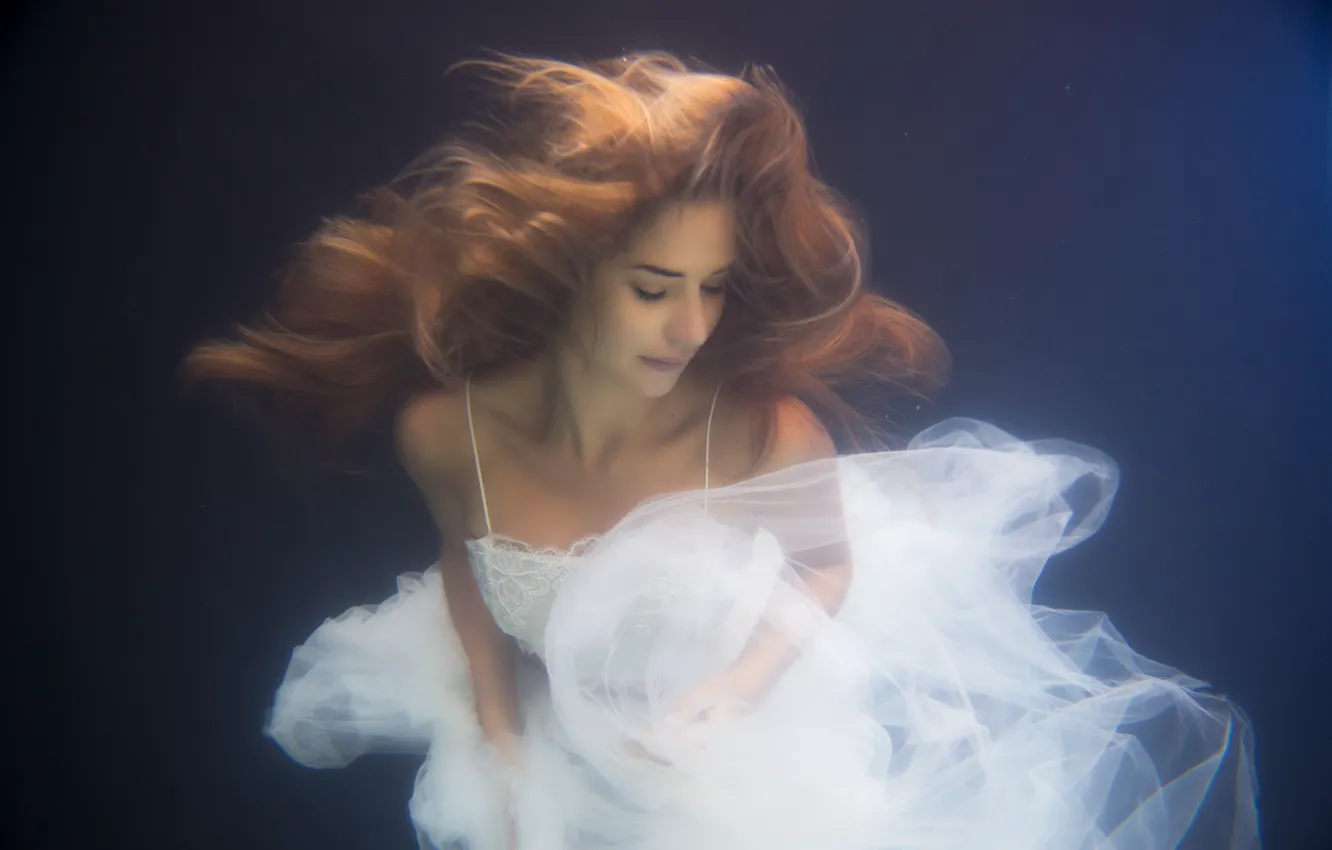 Photo wallpaper water, girl, background