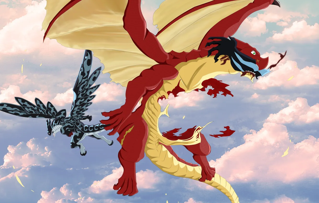 Photo wallpaper dragons, Fairy Tail, Fairy tail