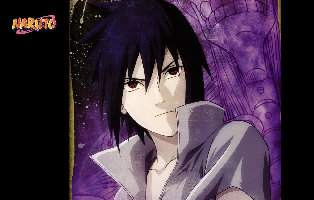 Photo wallpaper look, portrait, Naruto, Sharingan, ninja, ninjutsu, Uchiha Sasuke, Naruto: Shippuuden