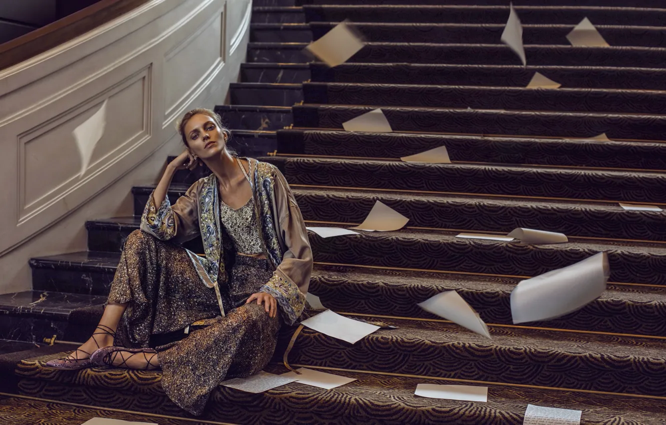 Photo wallpaper Vogue, Anja Rubik, Anja Rubik, Polish top model