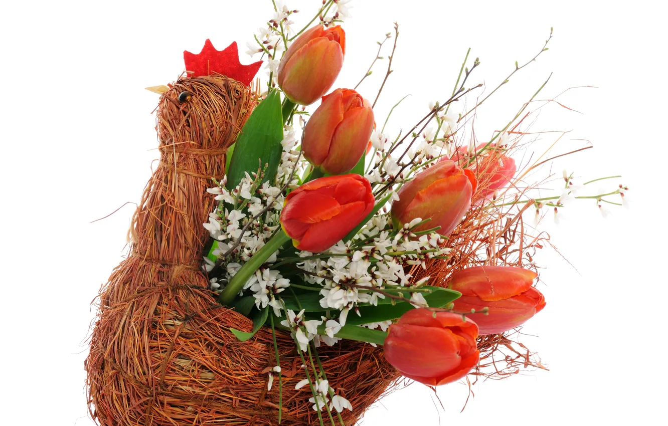 Photo wallpaper flowers, bouquet, tulips