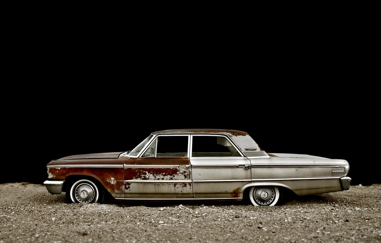Photo wallpaper Ford, cars, old, Ford, black background, cars, Galaxy, auto wallpapers