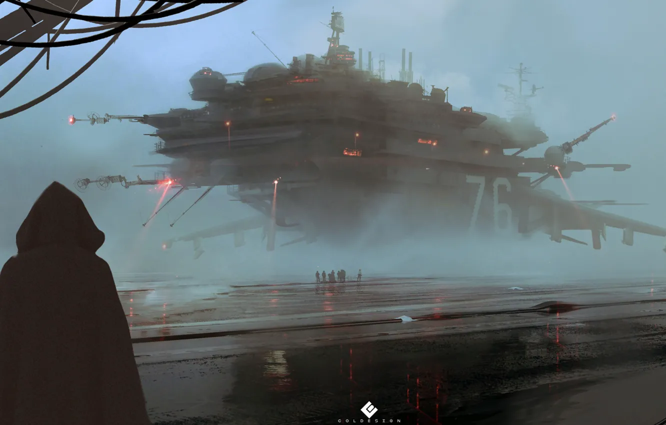 Photo wallpaper fiction, art, fantasy, science fiction, art, spaceship, spaceship, Concept Art