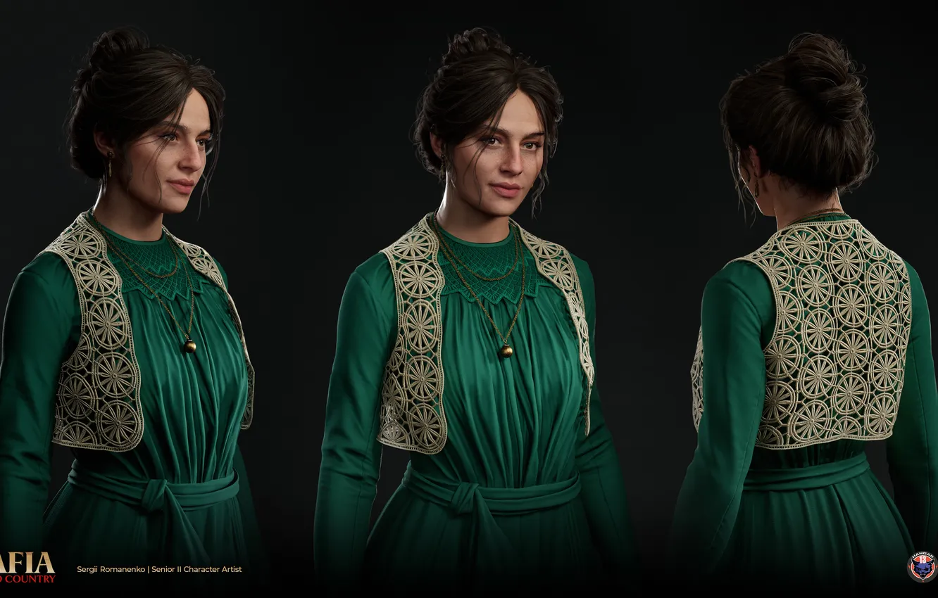 Photo wallpaper girl, Unreal Engine, Isabella Torrisi, Mafia The Old Country