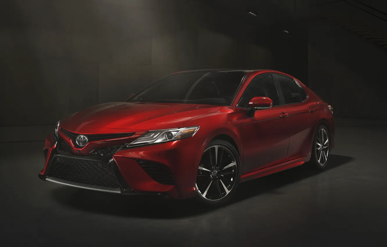 Photo wallpaper Red, Toyota, Camry, 2017, XSE