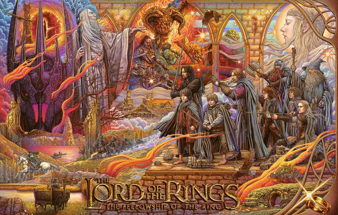 Photo wallpaper fiction, movie, the film, figure, the Lord of the rings, art, Ghost, Balrog