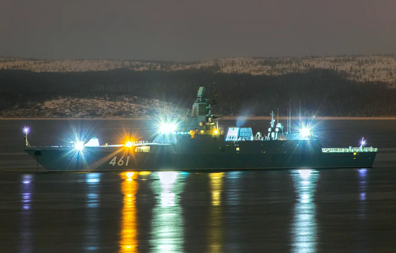 Photo wallpaper lights, frigate, Admiral of the Fleet Kasatonov