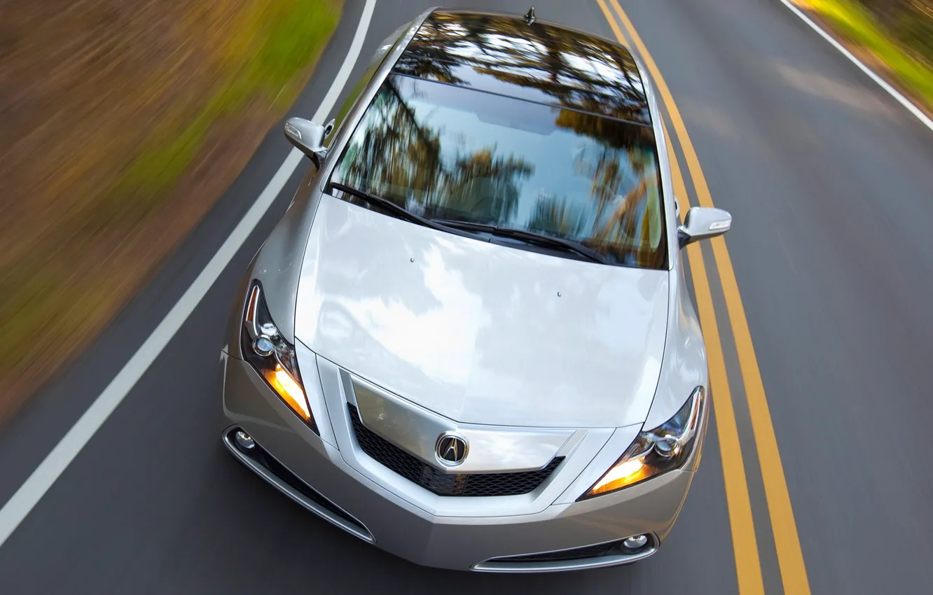 Photo wallpaper road, speed, Auto, Acura ZDX on road