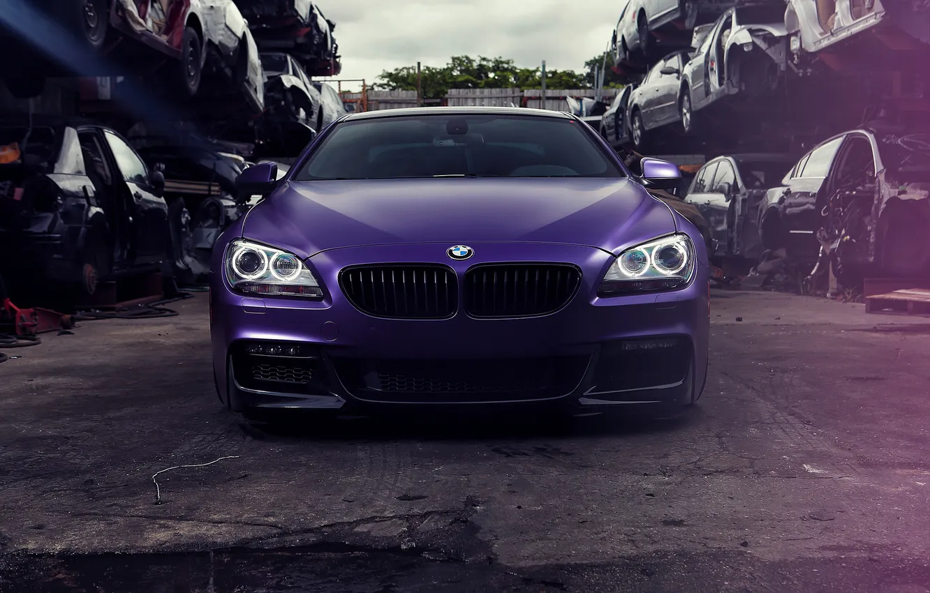 Photo wallpaper BMW, purple