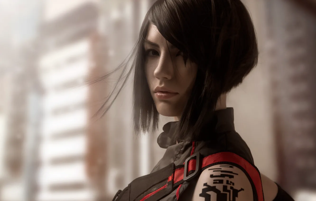 Photo wallpaper Mirror's Edge, short hair, brunette, EA Games, Faith, Catalyst