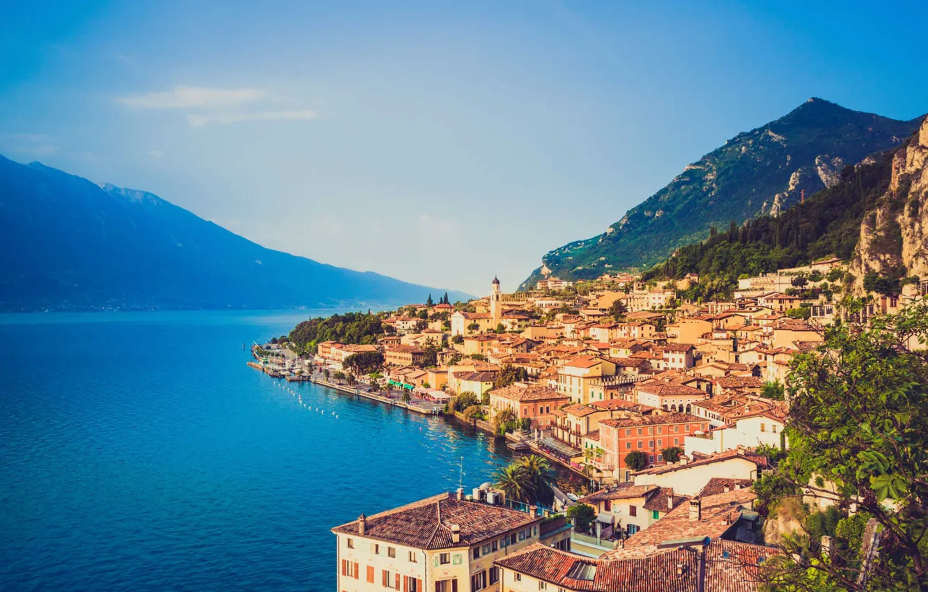 Photo wallpaper sea, lake, home, Italy, Garda, The Alto Garda Bresciano park