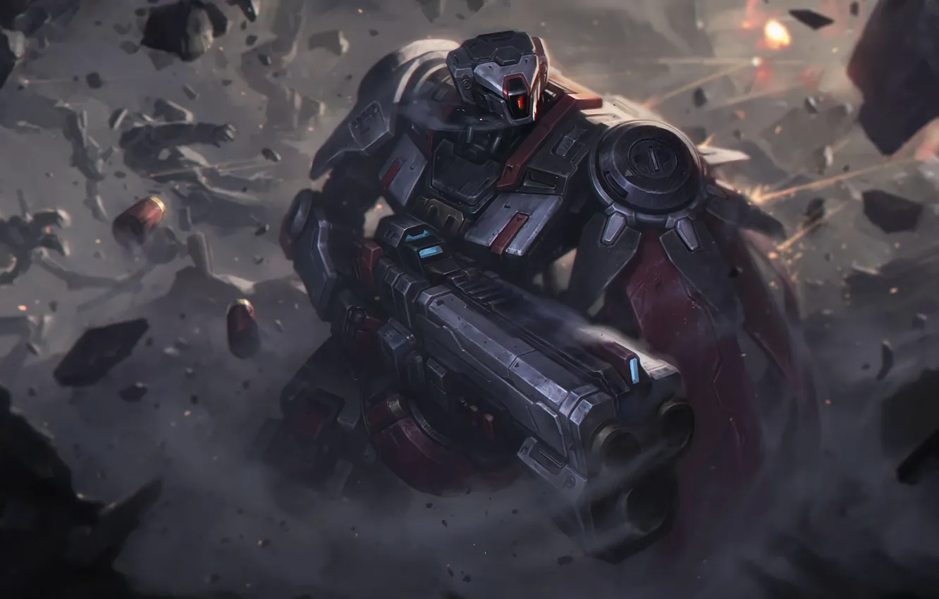 Photo wallpaper gun, League of Legends, LoL, skin, Game Art, Bo Chen, by Bo Chen, Praetorian Graves …