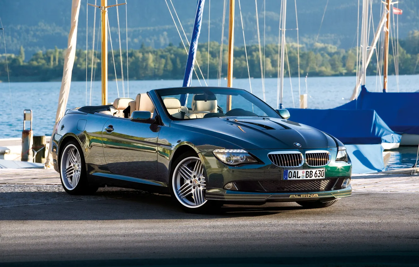 Photo wallpaper BMW, pier, Convertible, Alpina B6, Alpina B6 E63/64