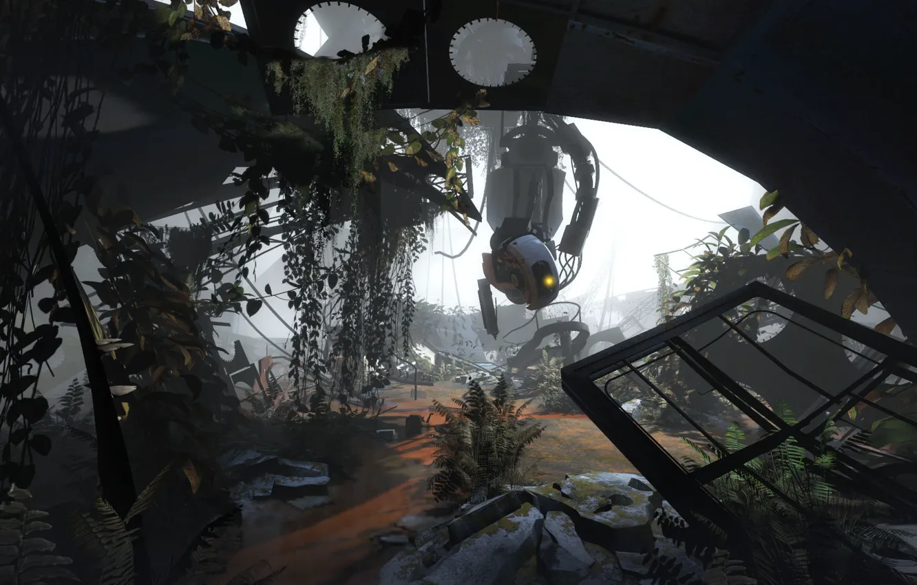 Photo wallpaper robot, Valve, Portal 2, glados