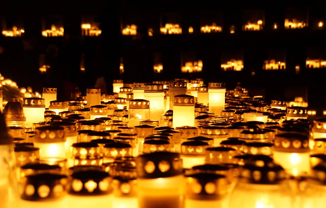 Photo wallpaper memory, holiday, candles