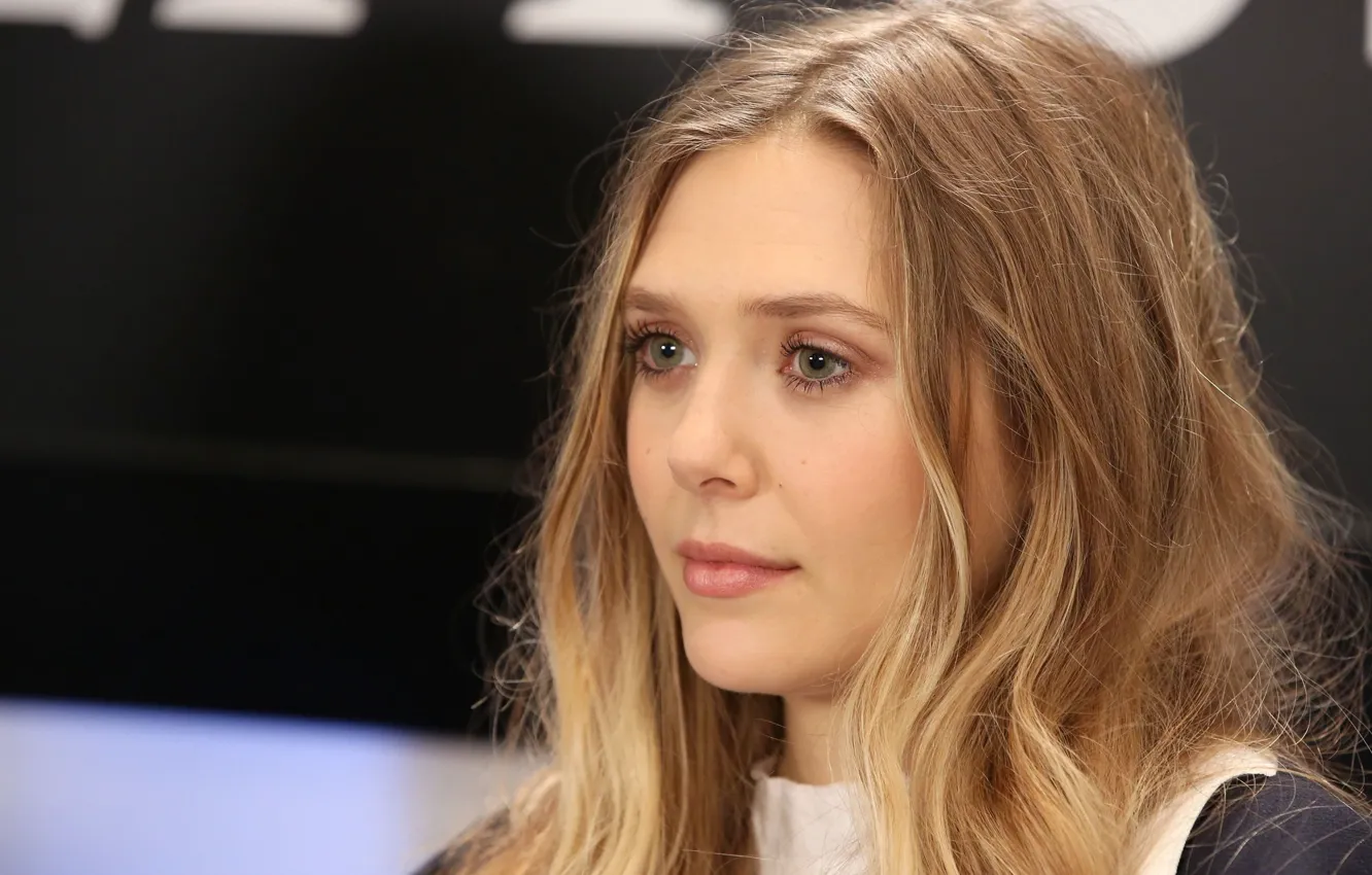 Photo wallpaper look, pose, portrait, actress, photoshoot, hair, Elizabeth Olsen, Elizabeth Olsen