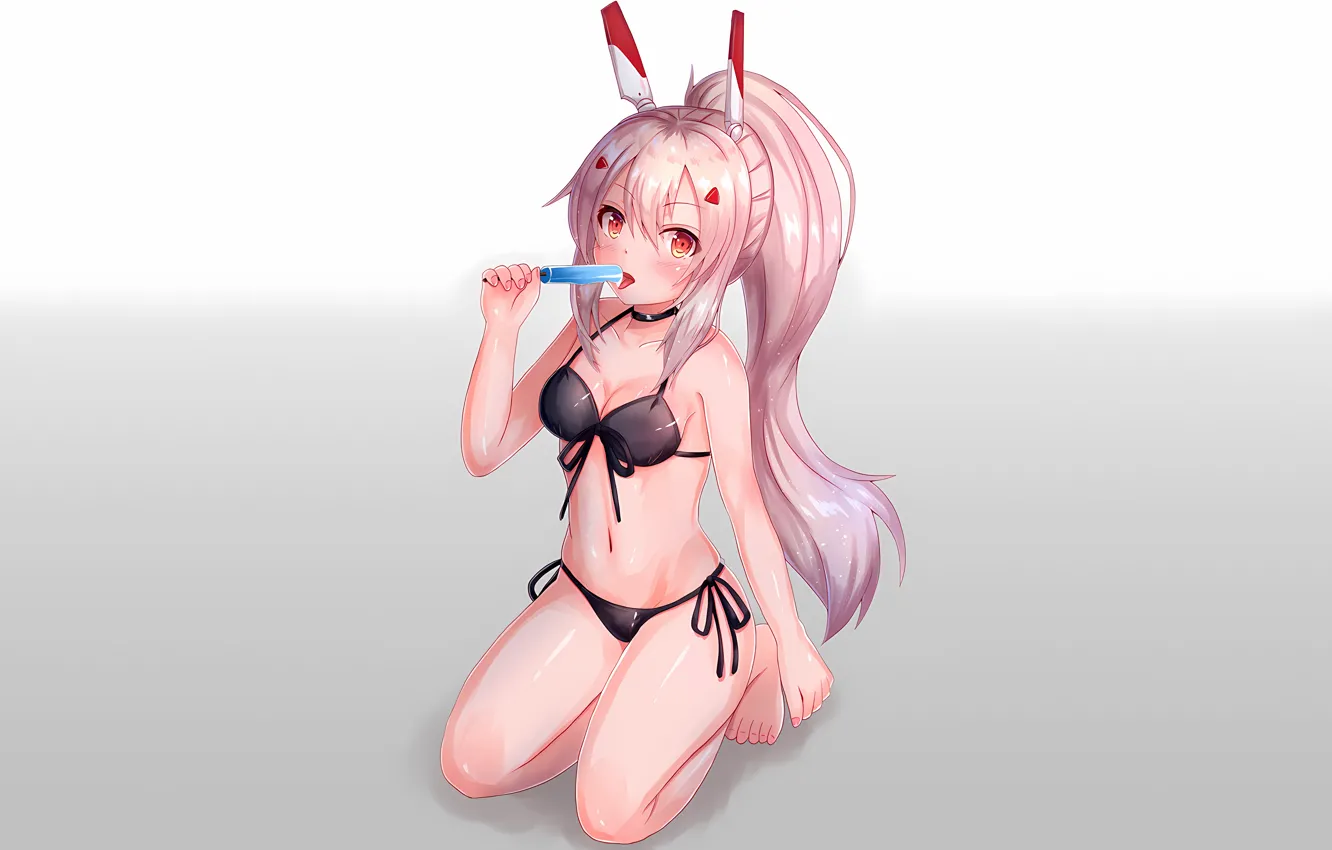 Photo wallpaper girl, sexy, cleavage, pink hair, long hair, boobs, anime, beautiful