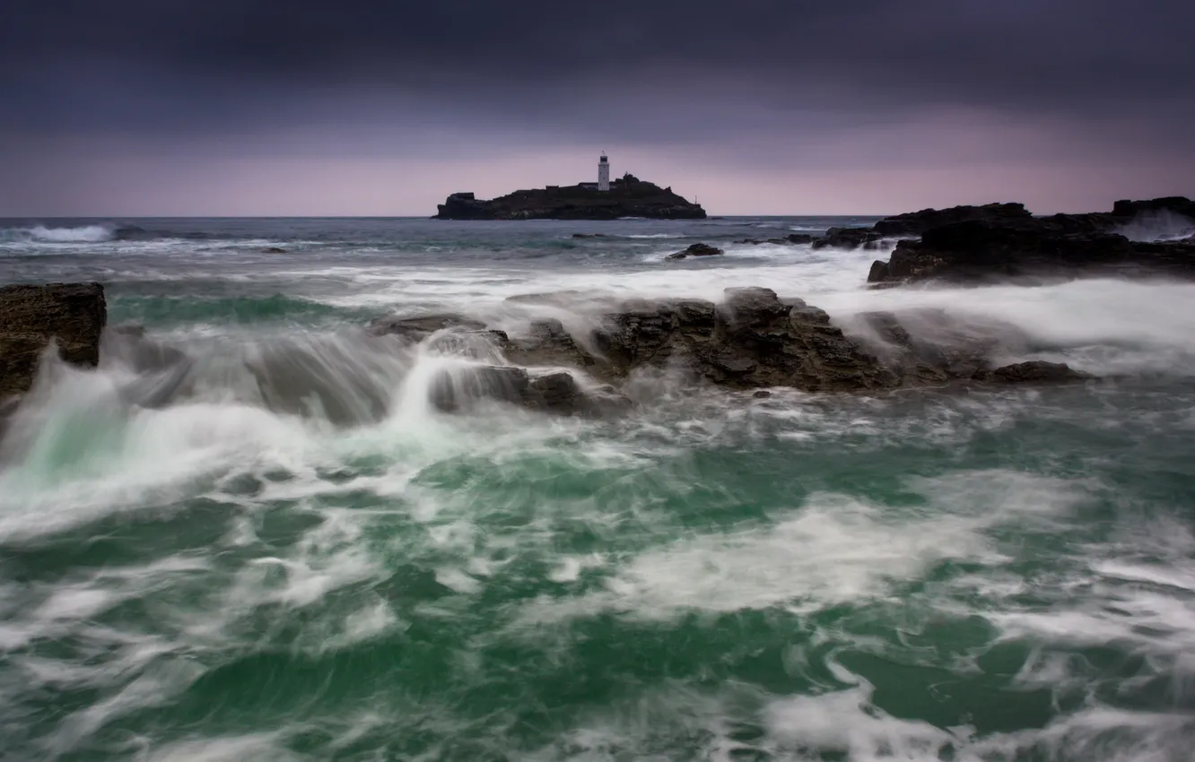 Photo wallpaper sea, landscape, rocks