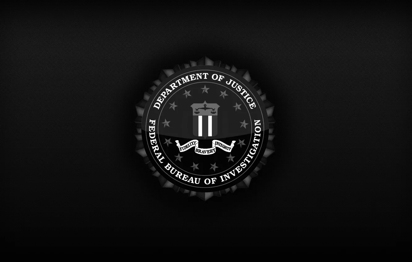 Photo wallpaper black, logo, the FBI, FBI