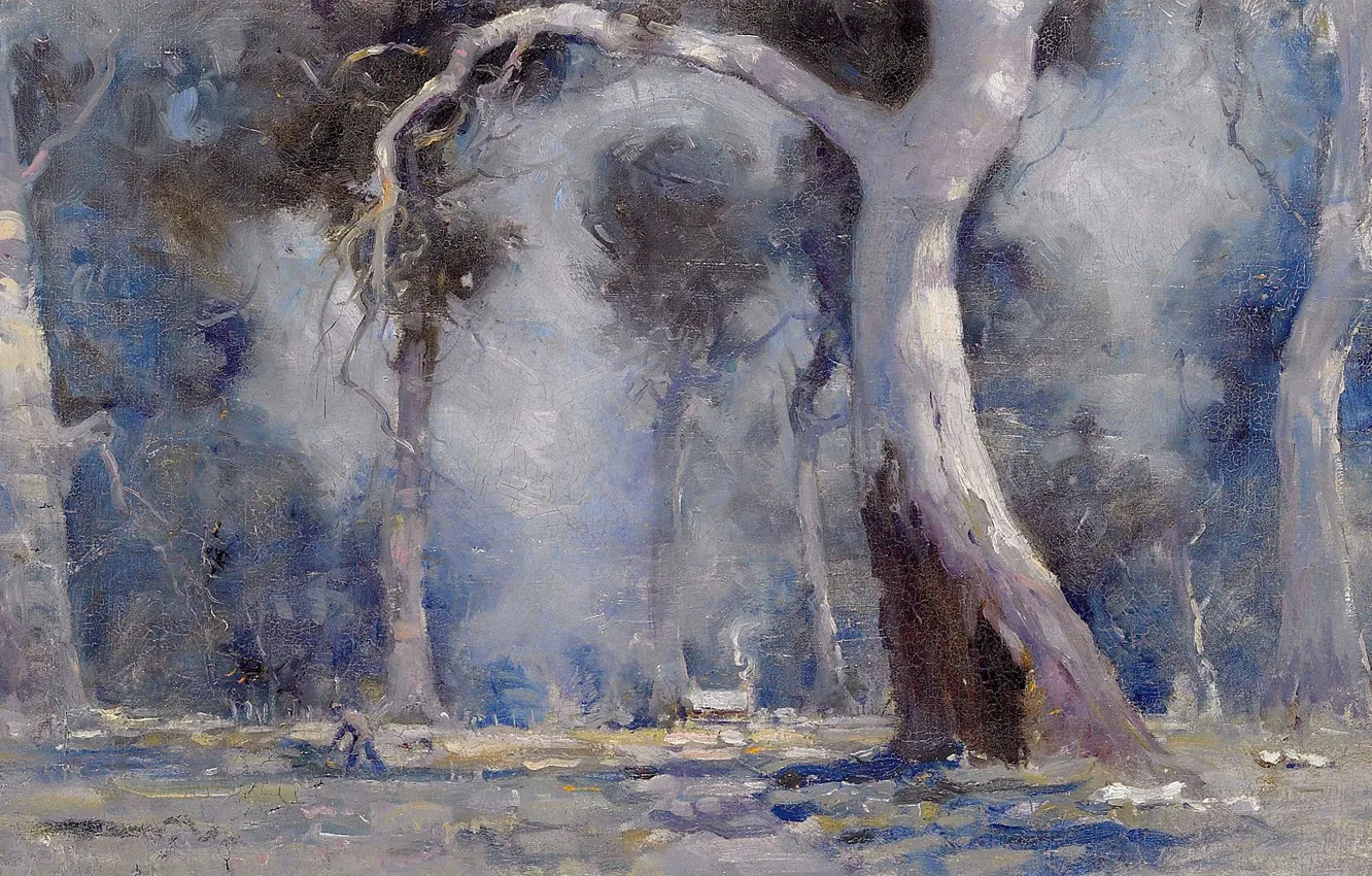 Photo wallpaper forest, picture, Penleigh Boyd, The woodcutter, Penley Boyd